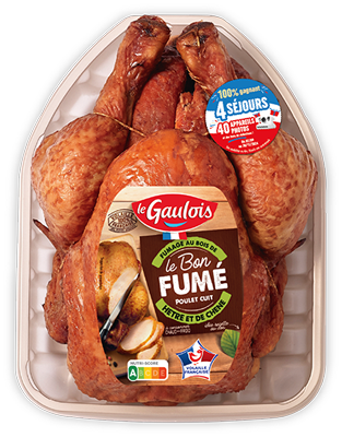 Packaging du poulet 'le bon fumé' Le Gaulois