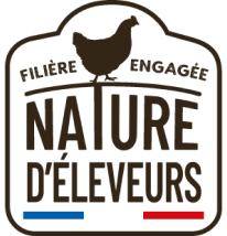 Logo Nature d’Éleveurs, démarche d’élevage durable du groupe LDC pour ses volailles françaises élevées en poulailler