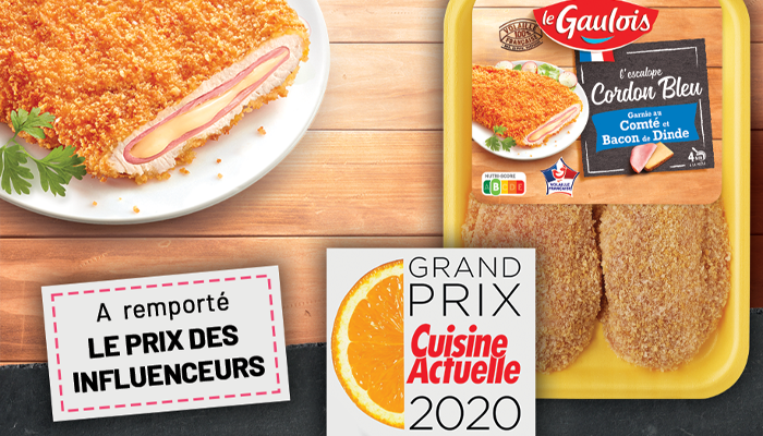 L'escalope Cordon Bleu a remporté au Grand Prix Cuisine Actuelle le prix des influenceurs