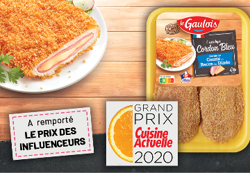 L'escalope Cordon Bleu a remporté au Grand Prix Cuisine Actuelle le prix des influenceurs