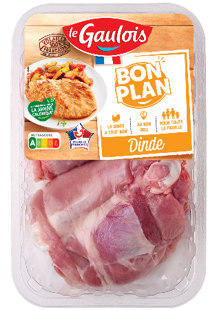 Visuel pack des hauts de cuisse de dinde Bon Plan Le Gaulois