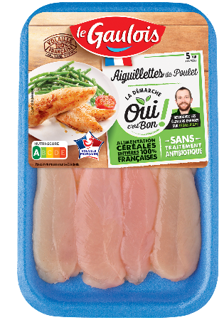 Visuel pack des aiguillettes de poulet Oui c'est Bon Le Gaulois