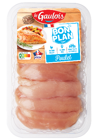 Visuel pack des aiguillettes de poulet Bon Plan Le Gaulois