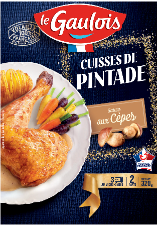 Visuel pack des cuisses de pintade sauce aux cèpes Le Gaulois