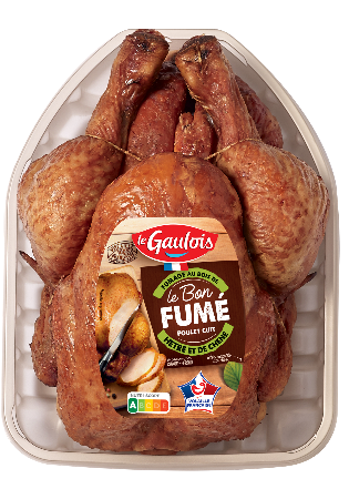 Visuel pack du poulet fumé au bois de Hêtre et de Chêne Le Gaulois