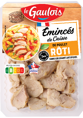 Visuel pack des émincés de cuisse de poulet rôti Le Gaulois