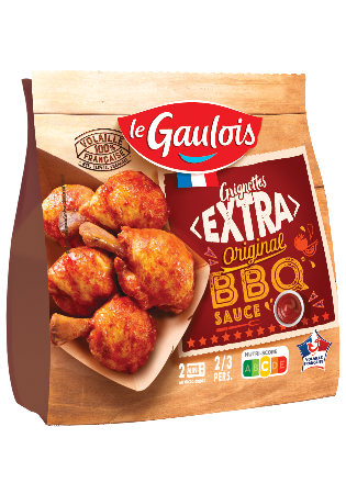 Visuel pack des grignottes extra original BBQ sauce Le Gaulois