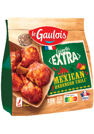 Visuel pack des grignottes extra mexican habanero chili Le Gaulois