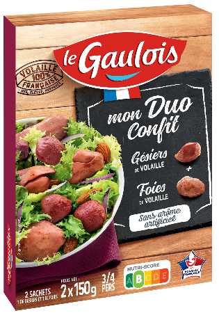 Visuel pack du duo confit gésiers et foies de volaille Le Gaulois