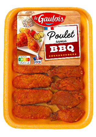 Visuel pack des ailes de poulet saveur barbecue Le Gaulois