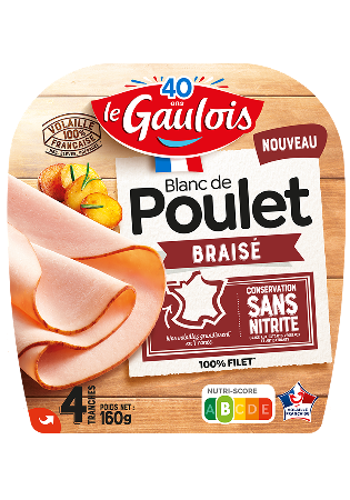 Visuel pack du blanc de poulet braisé 100% filet Le Gaulois